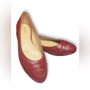 Michael Kors Red Dylan Ballet Flats